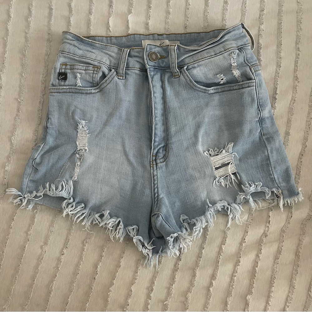 Marshalls Light Wash Distressed Shorts